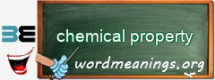 WordMeaning blackboard for chemical property